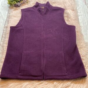 L.L. Bean Gorpcore Purple Fleece Zip Vest sz L